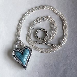 Hand Crafted Silver Heart Pendant Necklace